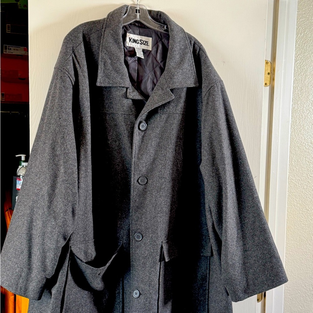 Men big and tall over coat size 5X grey - Picture 1 of 2